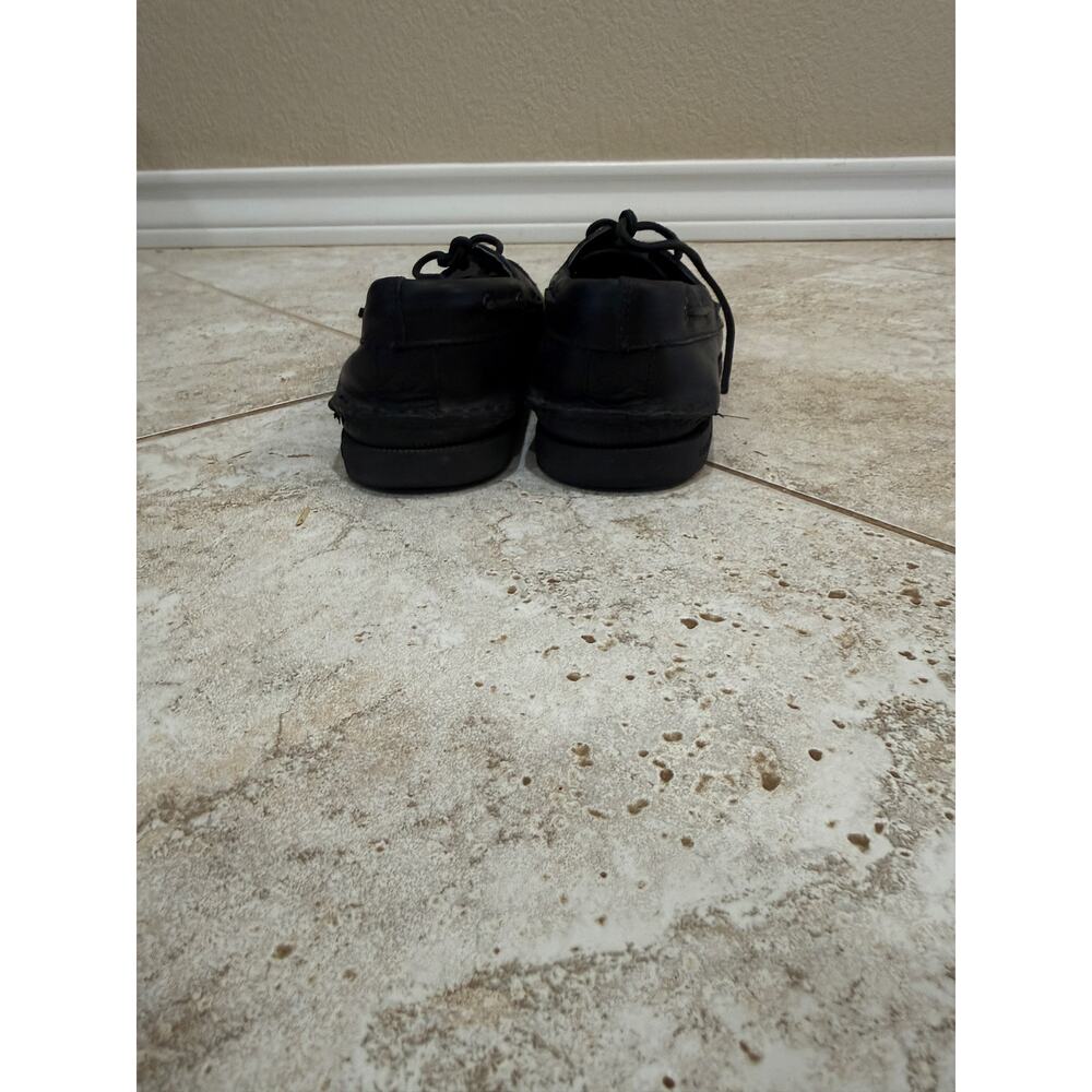Sperry Top-Sider Men's Black Leather Boat Shoes Size 10 - Picture 5 of 5